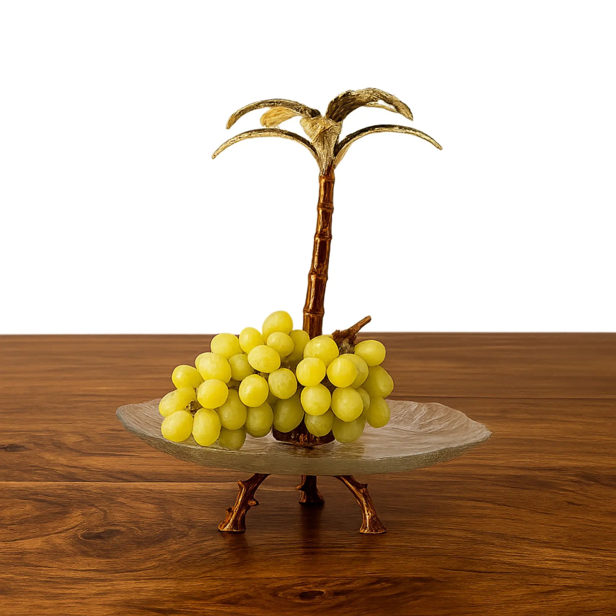 Dessertetagere - einstufiges Glas - Dessertteller klassische Etagere Palme Default Title