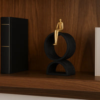 Dekofigur - Leser in Goldton - Edles Deko-Objekt Dekorative Skulptur Contemplation