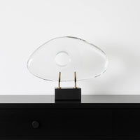 Dekoobjekt - Glaskunst auf Marmor - Glasfigur Abstrakt Designobjekt organisch Nuvole