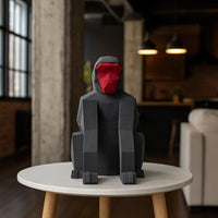 Samtdeko - Gorilla Skulptur - Designobjekt Skulptur aus Samt Mono