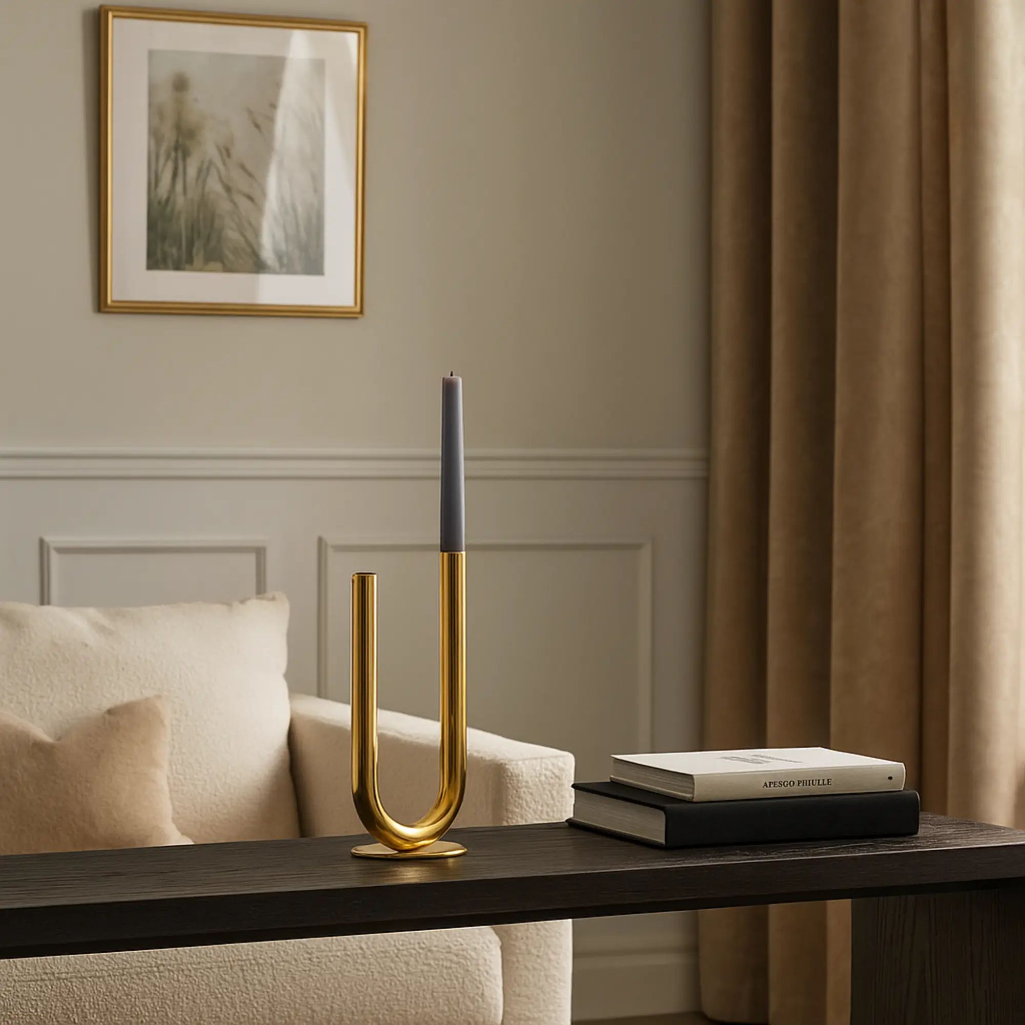 Kerzenständer-Set - U-Form Stabkerzen - Designer Kerzenhalter Leuchter Enamigi Klein