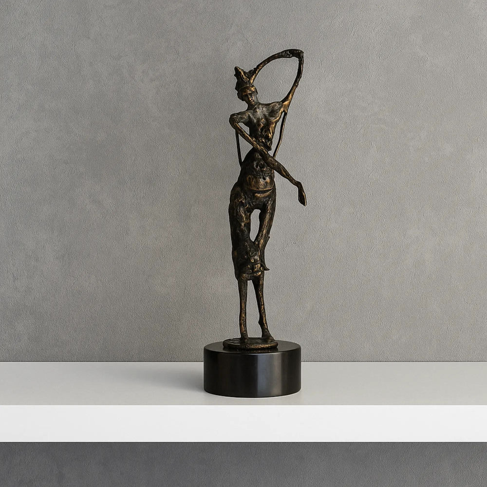 Dekofigur - Skulptur Elegante Tanzsilhouette auf Marmor – Femme Élan