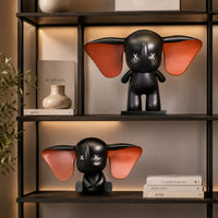 Cartoonfigur - Deko Skulptur Pop‑Art Jumbo Elefant schwarz Abstrakte – Cartoon-Toy – Designdeko Elephas Dumbo