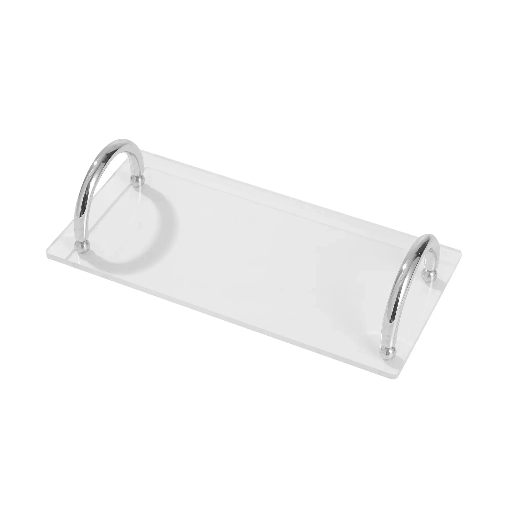 Serviertablett - Acryl mit Griff - Transparentes Tragetablett Duo