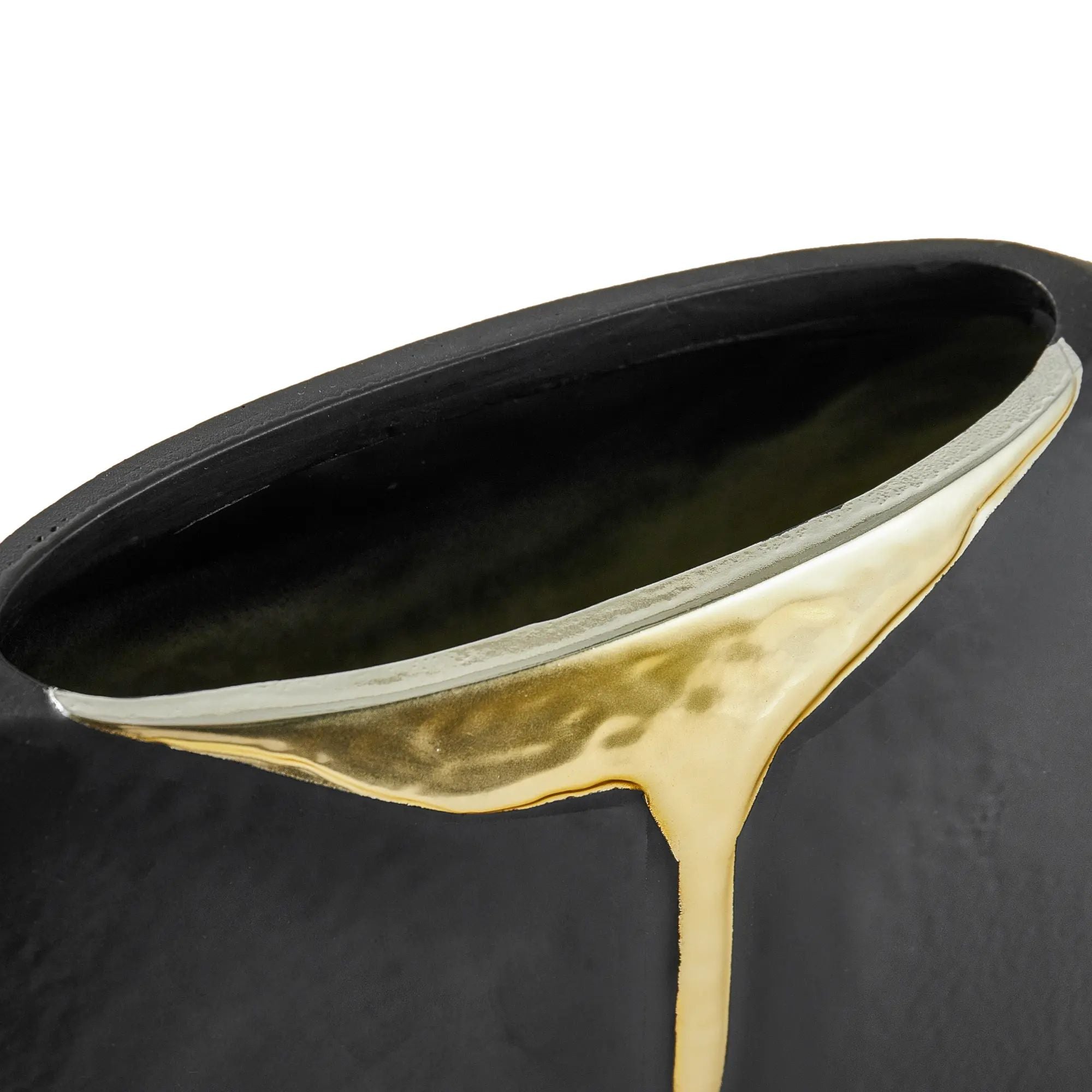 Kintsugi-Vase - Ovale-Flache - Designer Dekovase Bosfor Groß
