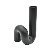 Vase - Elegante Designervase - Designgefäß skulpturale Blumenvase Linea Noire Eon