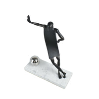 Dekofigur - auf Marmorsockel - Sportlerfigur Athletenstatue Portero