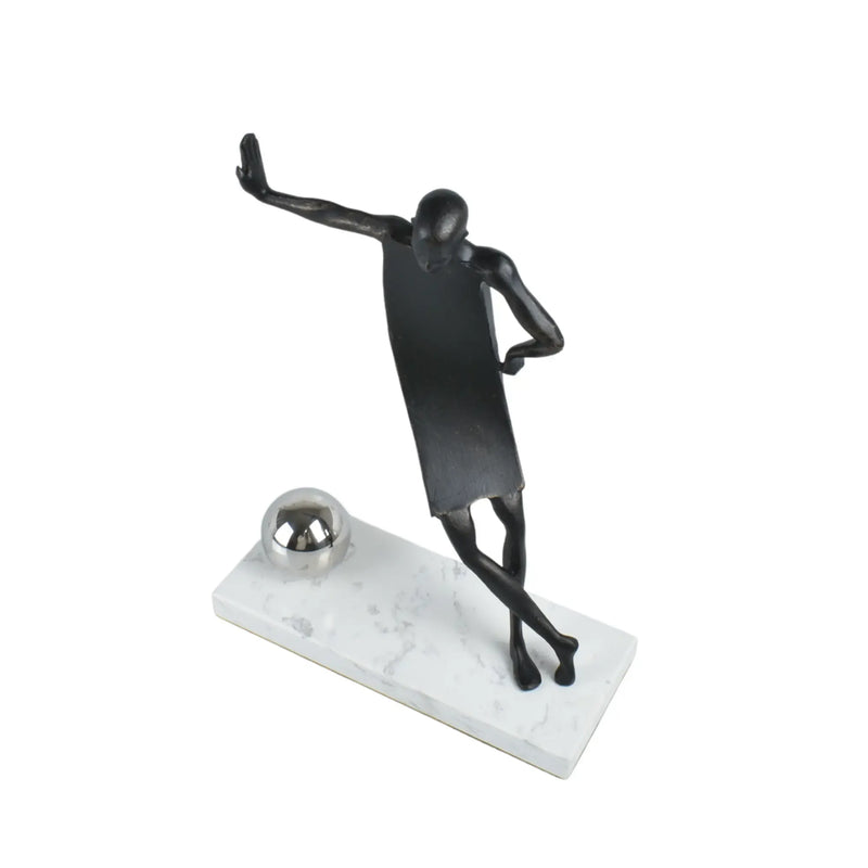 Dekofigur - auf Marmorsockel - Sportlerfigur Athletenstatue Portero