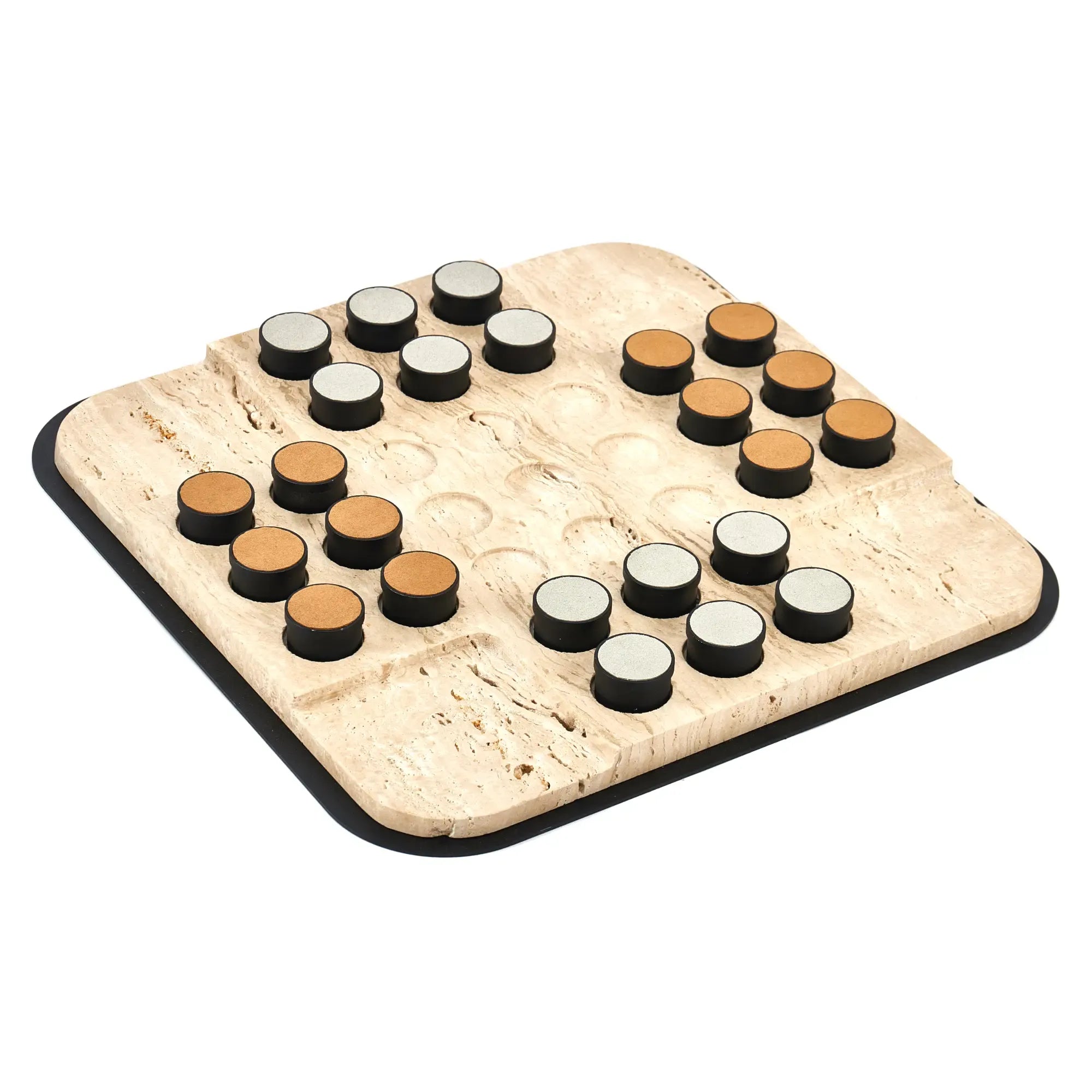 Tischspiel - Solitär-Spiel - Luxus Tic-Tac-Toe Brettspiel Ludus Magnus