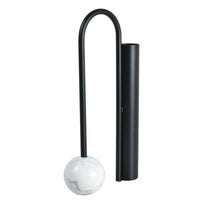 Tischvase - mit Marmor Kugelfuß - Schöne Edelstahlvase Dekorative Standvase Orb Balance