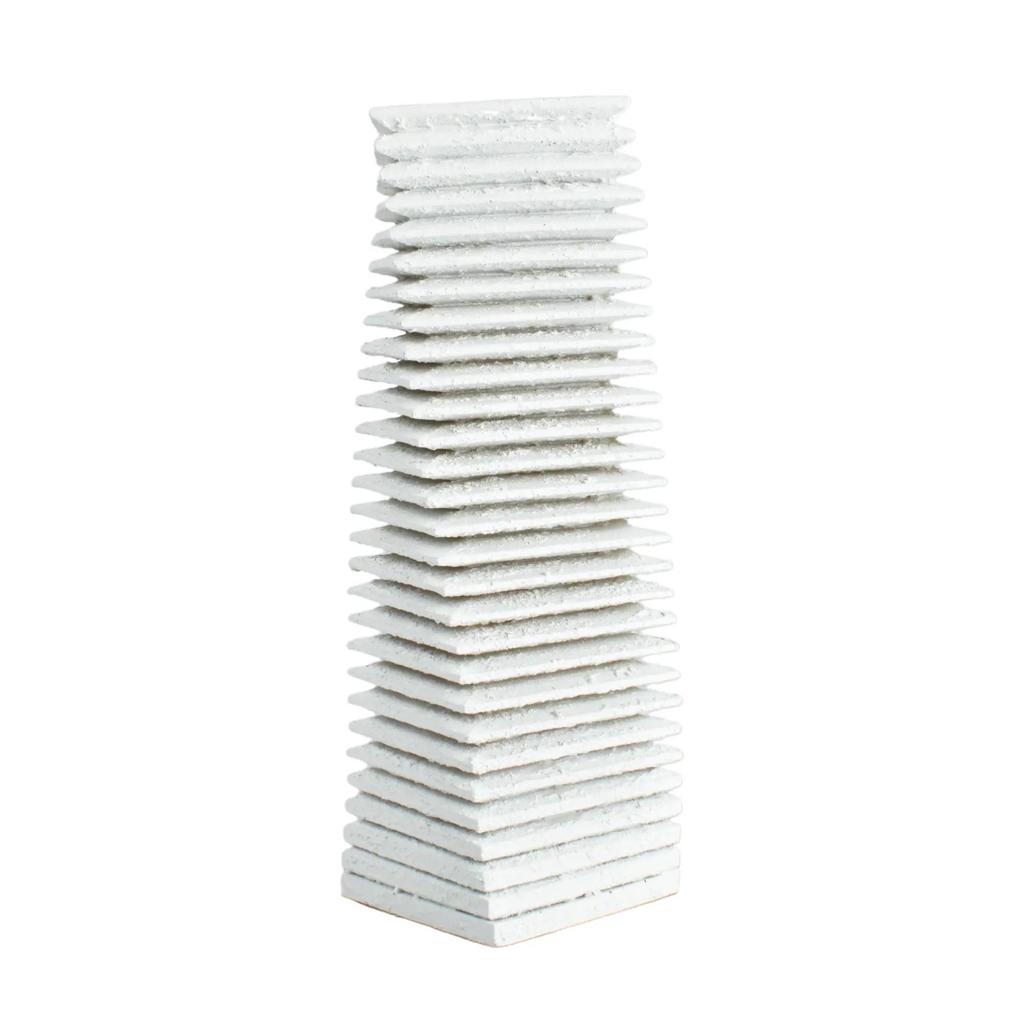 Dekoobjekt - 3D Wellen-turmform - Abstraktes Deko-Objekt Säule Betonoptik Torre Strata Default Title