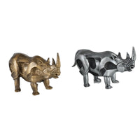 Tierfigur - Nashorn - Edle Deko-Skulptur Design Deko-objekt Brass Guardian