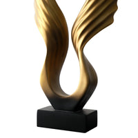 Dekoskulptur - flügelartige Form - Dekofigur pokalähnliche Statue Flügel