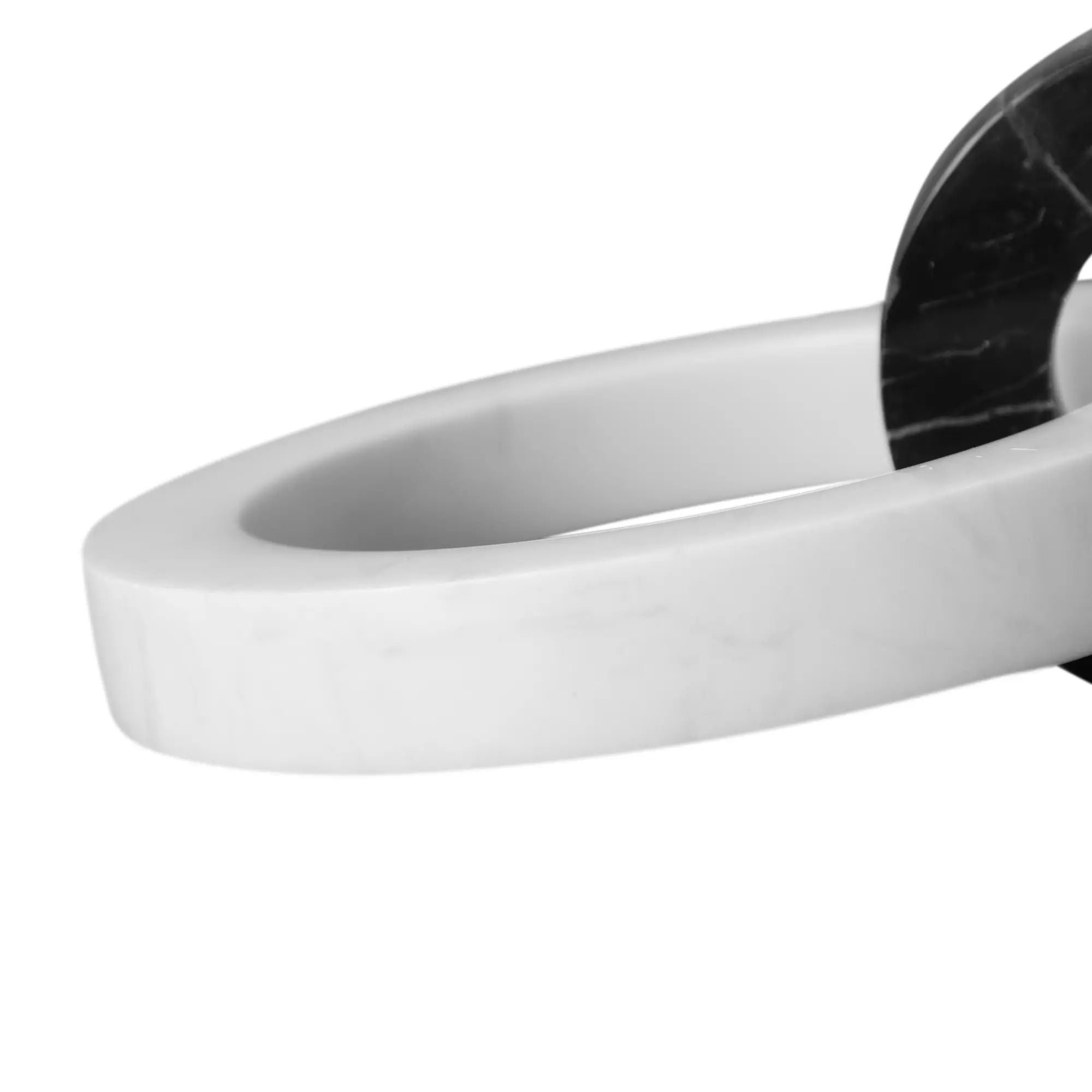 Dekoringe - rund aus Marmor - Modernes Design-Objekt 2 Ringe Deko Unity Rings Default Title