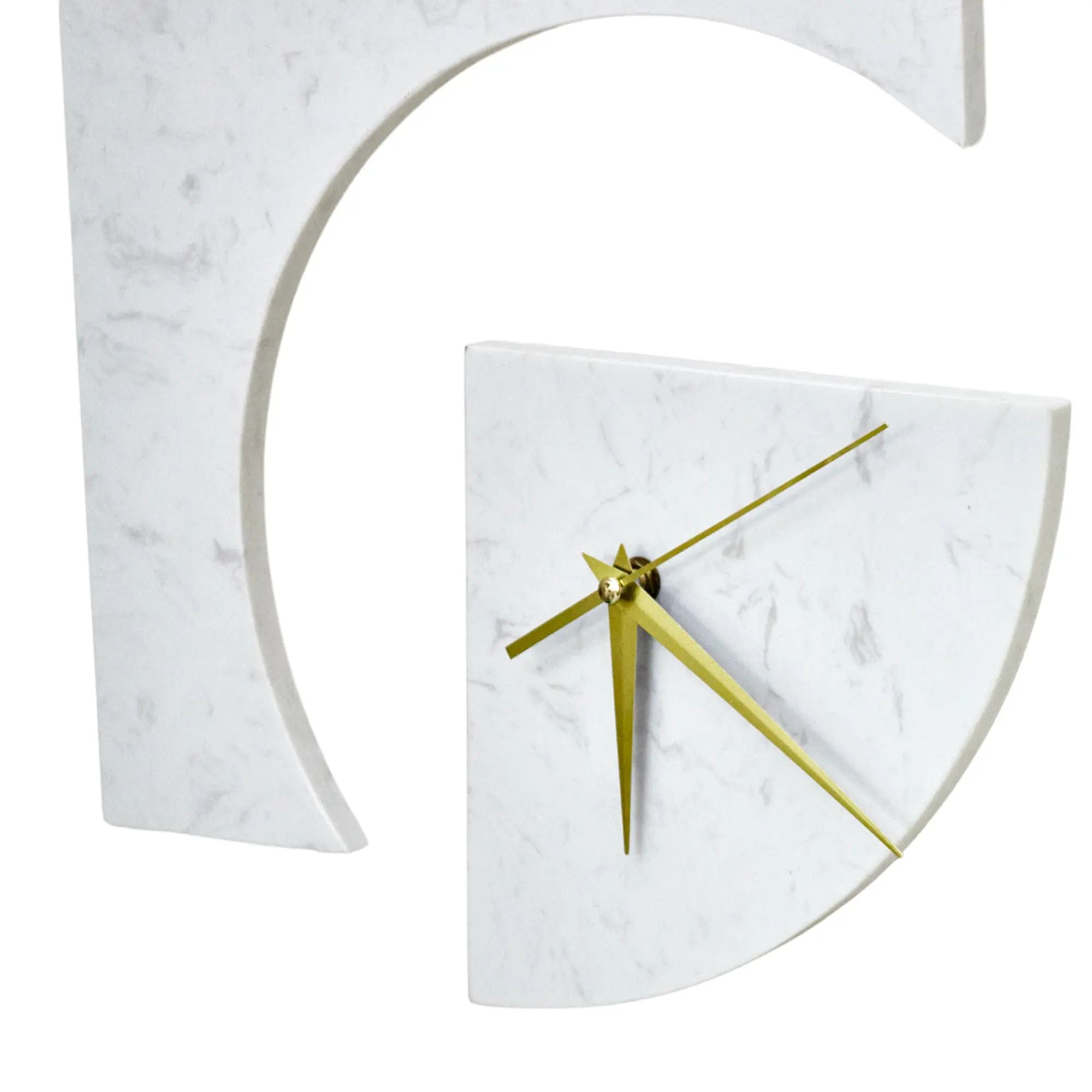 Wanduhr - zweiteilig aus Marmor Modernes Wanddeko - Goldzeiger Dekouhr Marble Time Default Title