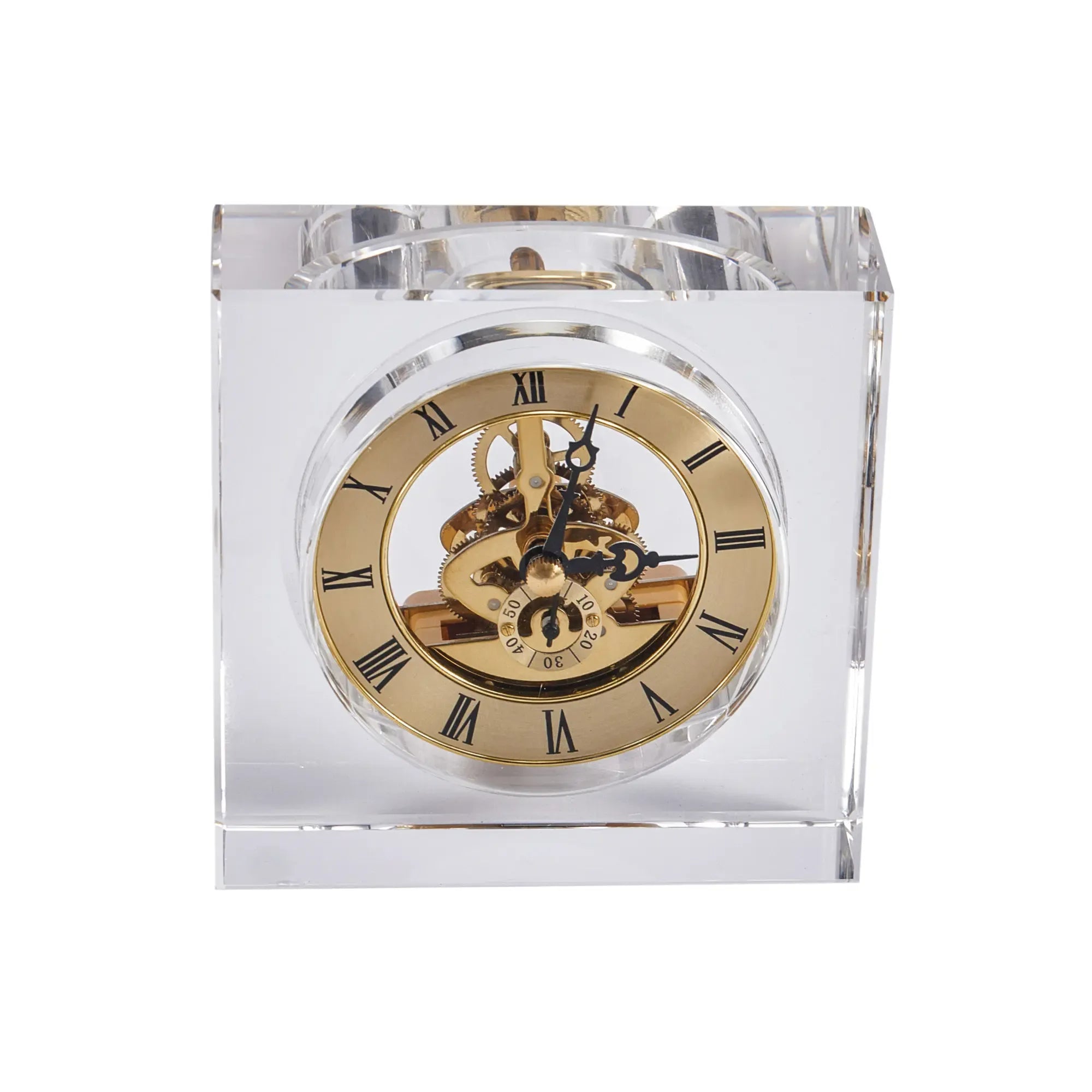 Deko-Tischuhr - klassisch - Standuhr transparent Kristalluhr Nobilis Default Title