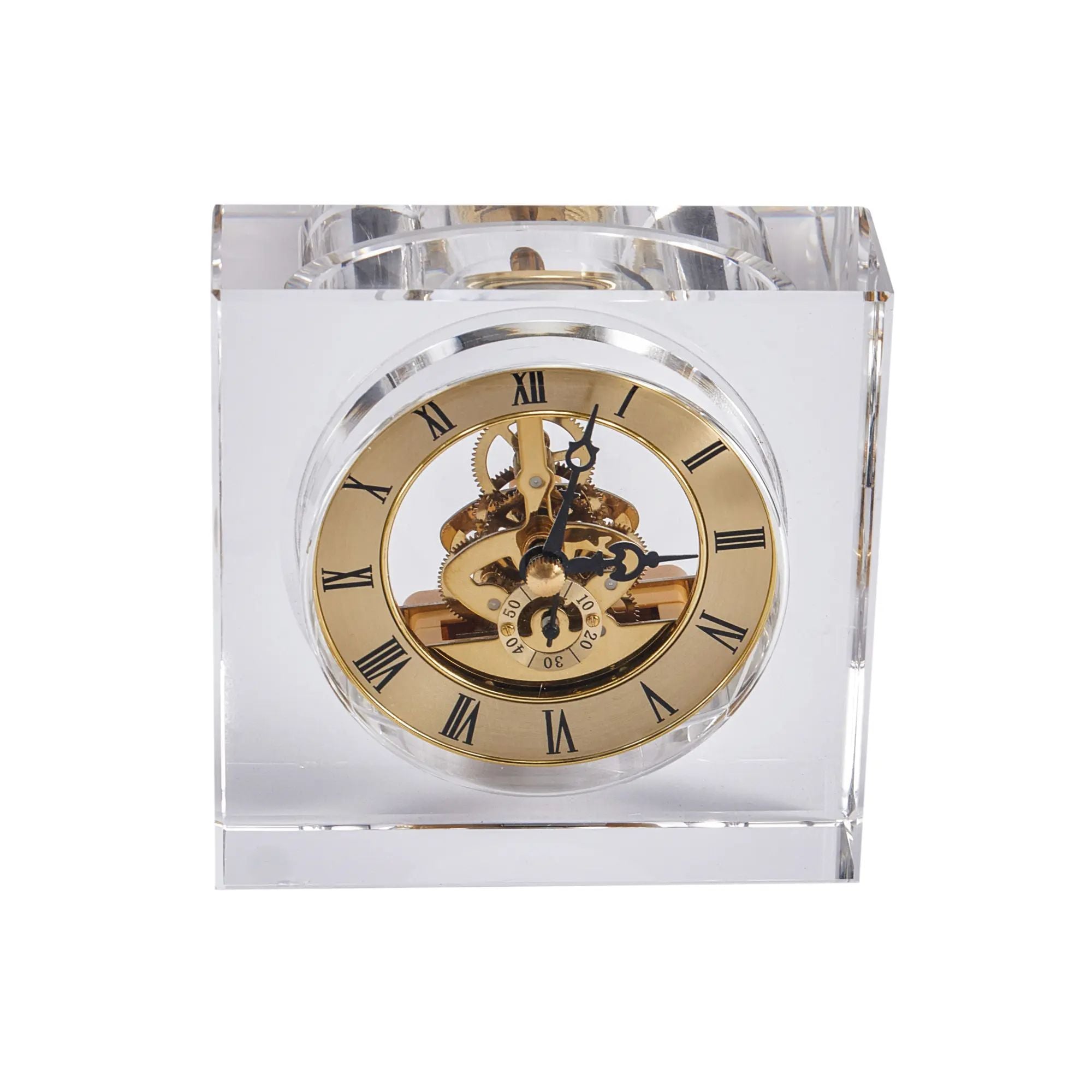 Deko-Tischuhr - klassisch - Standuhr transparent Kristalluhr Nobilis Default Title