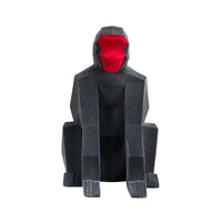 Samtdeko - Gorilla Skulptur - Designobjekt Skulptur aus Samt Mono