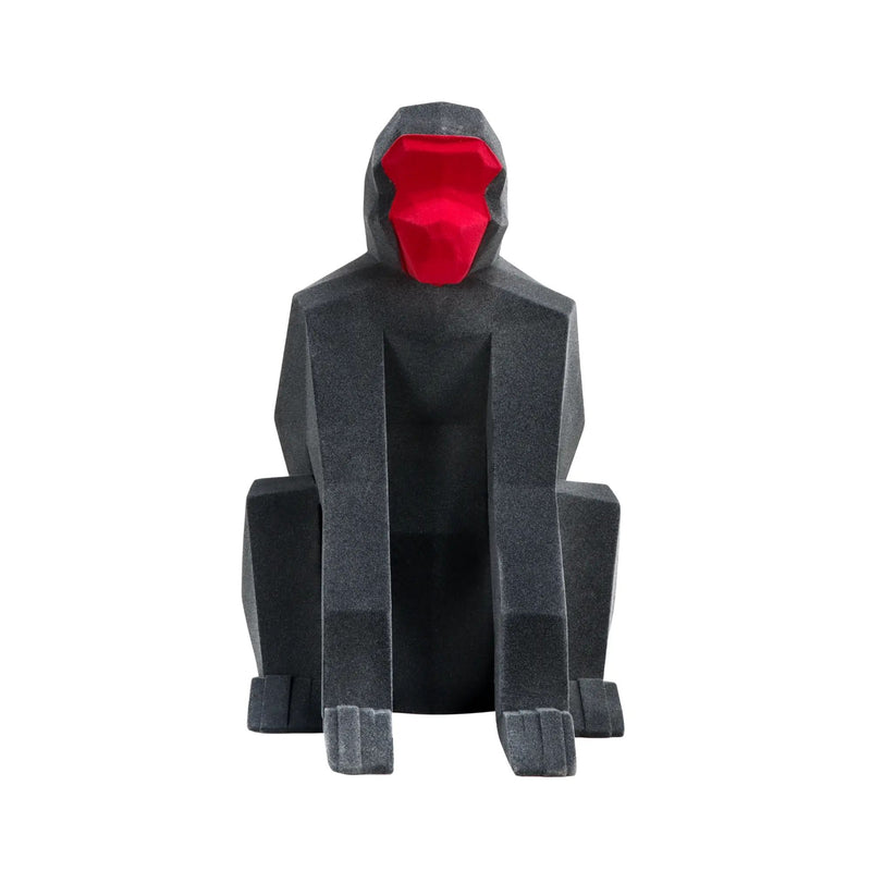 Samtdeko - Gorilla Skulptur - Designobjekt Skulptur aus Samt Mono