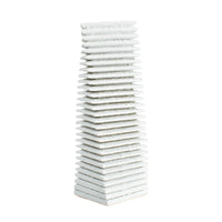 Dekoobjekt - 3D Wellen-turmform - Abstraktes Deko-Objekt Säule Betonoptik Torre Strata