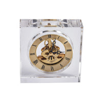 Deko-Tischuhr - klassisch - Standuhr transparent Kristalluhr Nobilis