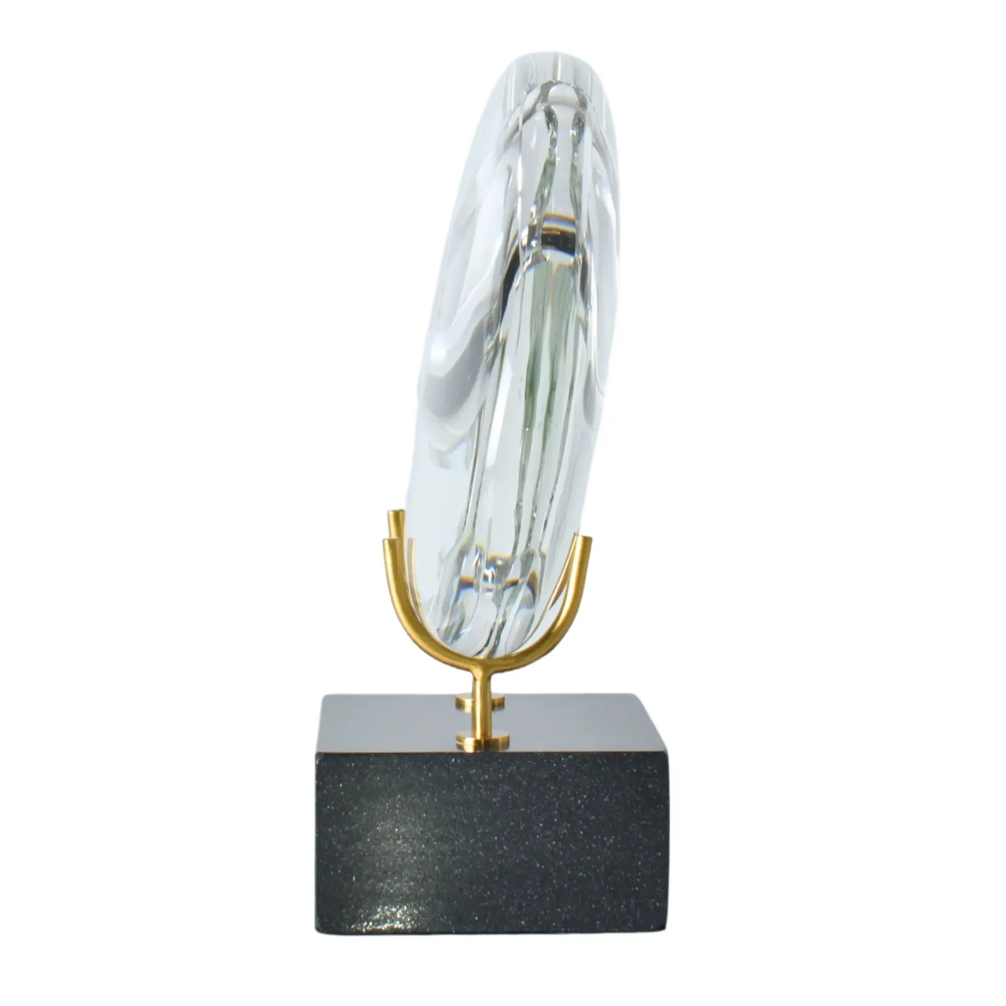 Dekoobjekt - Glaskunst auf Marmor - Glasfigur Abstrakt Designobjekt organisch Nuvole Default Title