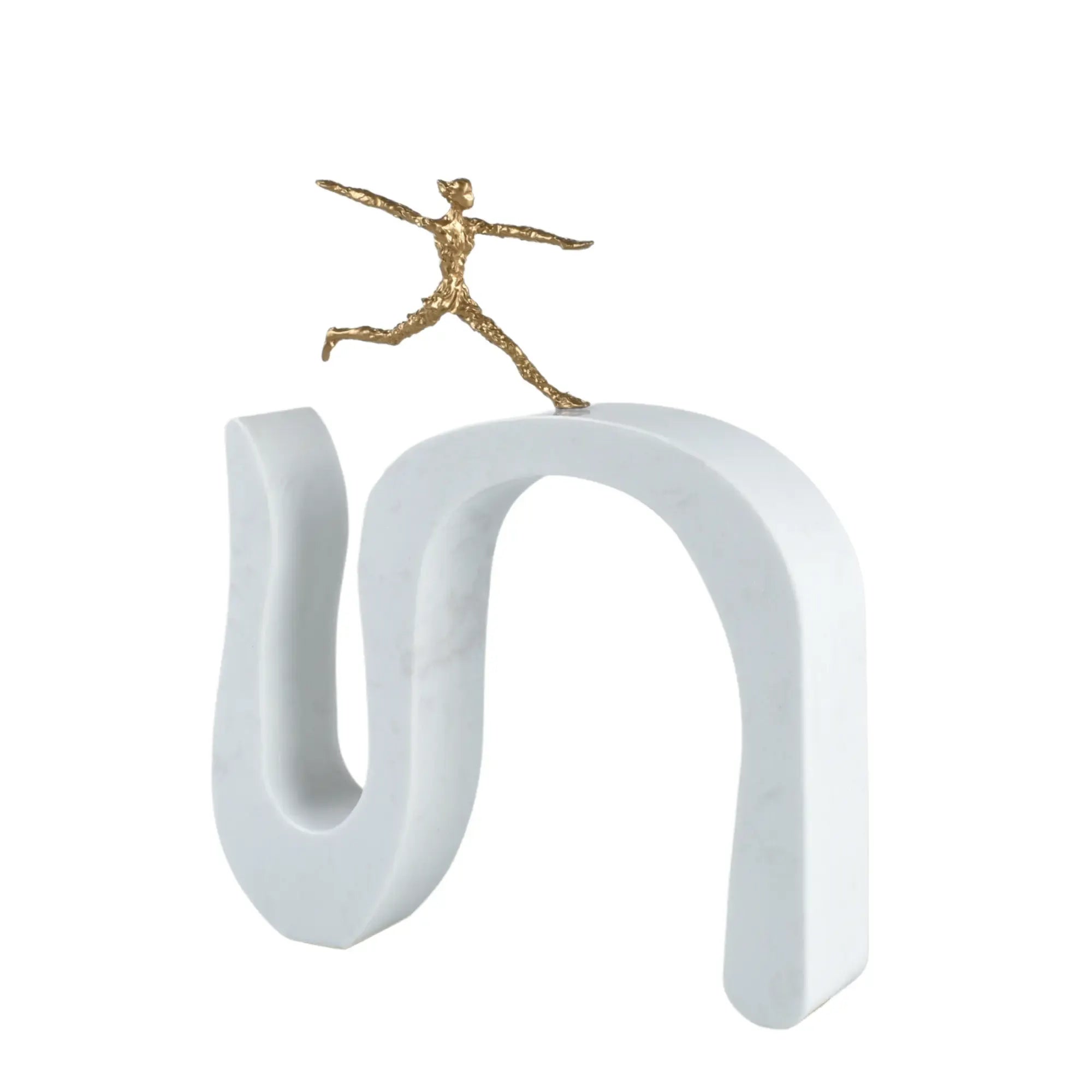 Dekofigur - Gold auf Marmor - Dekoskulptur Sportlerfigur Veloce Default Title