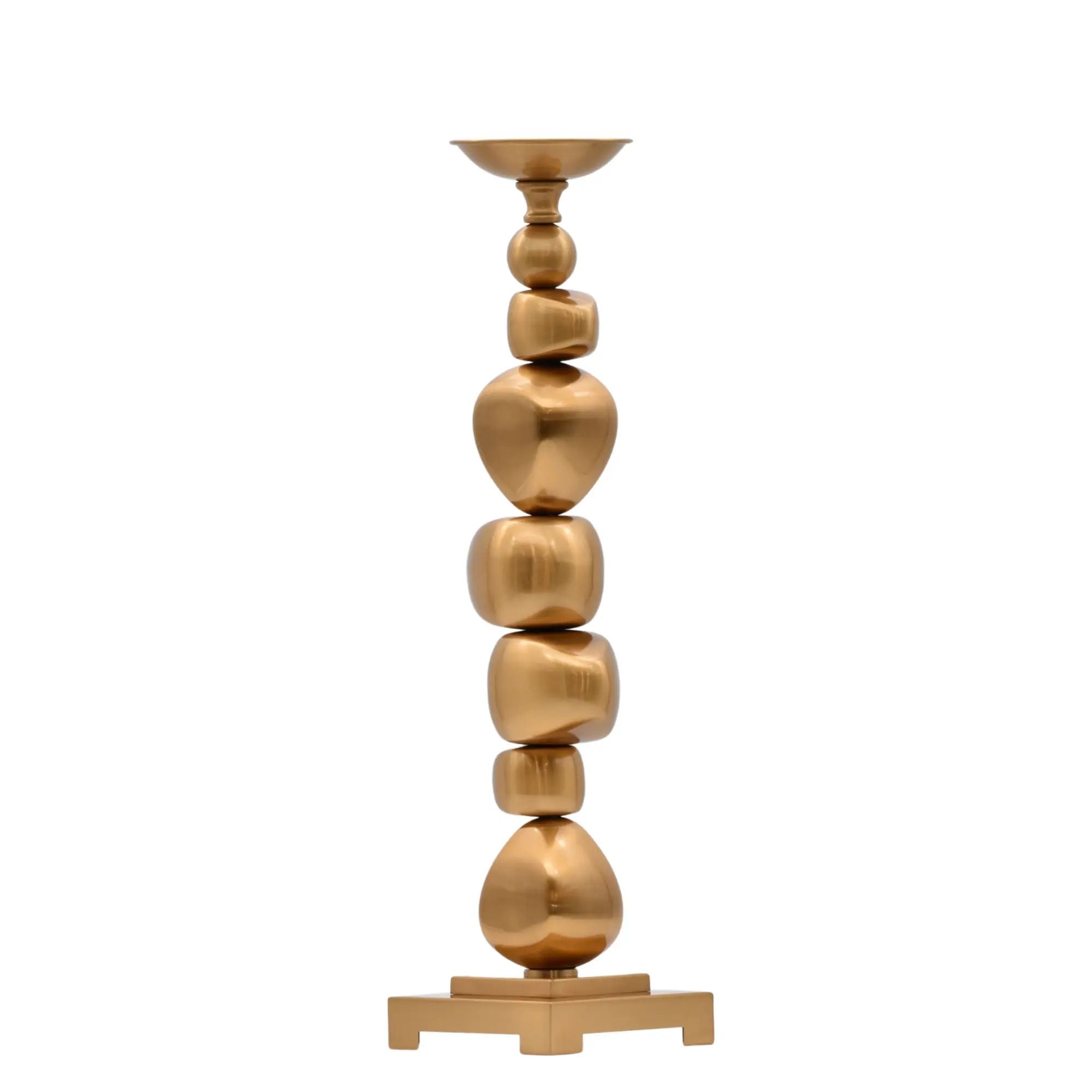 Kerzenständer - Gold Rund - Design Dekorativer Kerzenhalter CantoGold Groß