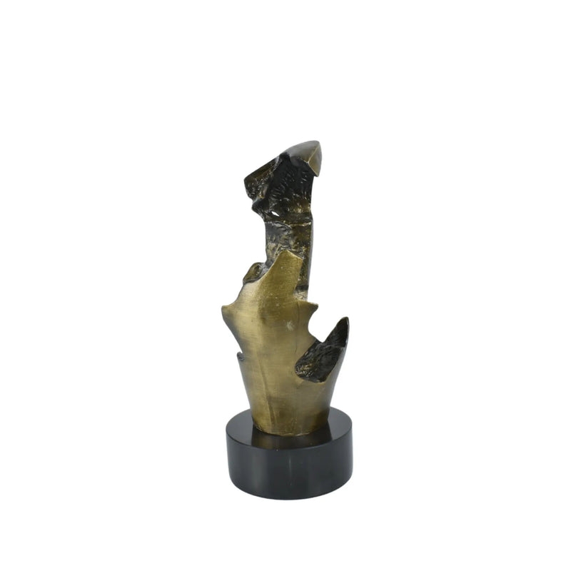 Stahlfigur - Moderne Metallskulptur - Abstraktes Deko-Objekt goldene Skulptur Eclipse