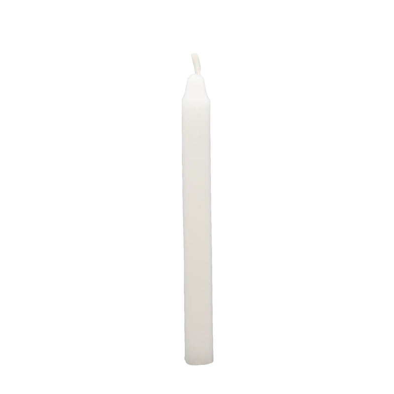 Stabkerze - Tafelkerzen-Set Puristisch – Ungefärbtes Wachs in Weiß, klassische Stabkerzen, 5 Stück, ca. 5 h Brenndauer Classico