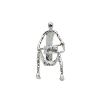 Denkerfigur - Abstrakte Skulptur filigrane Sitzfigur Cogito Nova