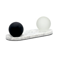 Dekoobjekt - Tablett mit Kugeln Carrara-Marmor – Dekoplatte – Designtablett Equilibrio