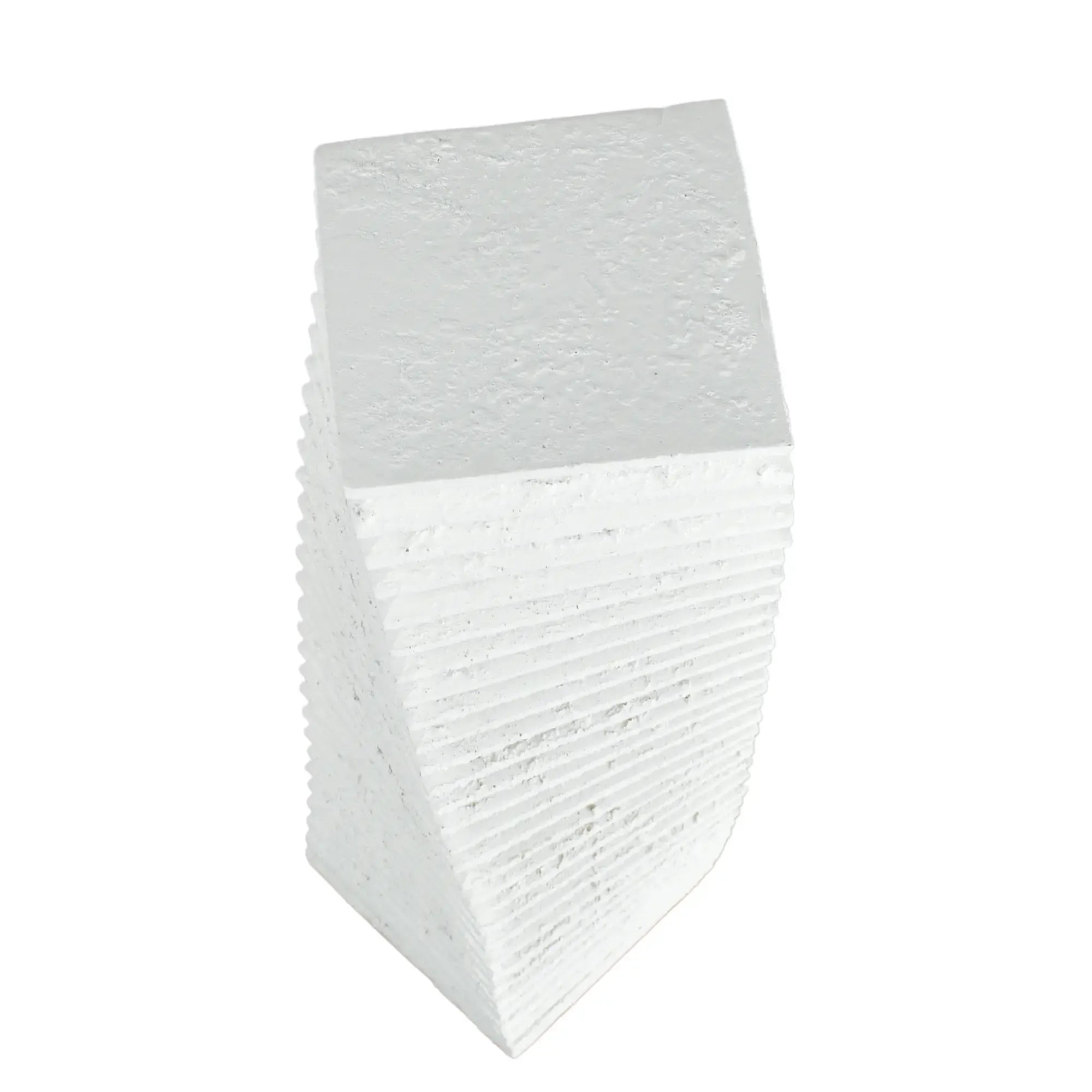 Dekoobjekt - 3D Wellen-turmform - Abstraktes Deko-Objekt Säule Betonoptik Torre Strata Default Title