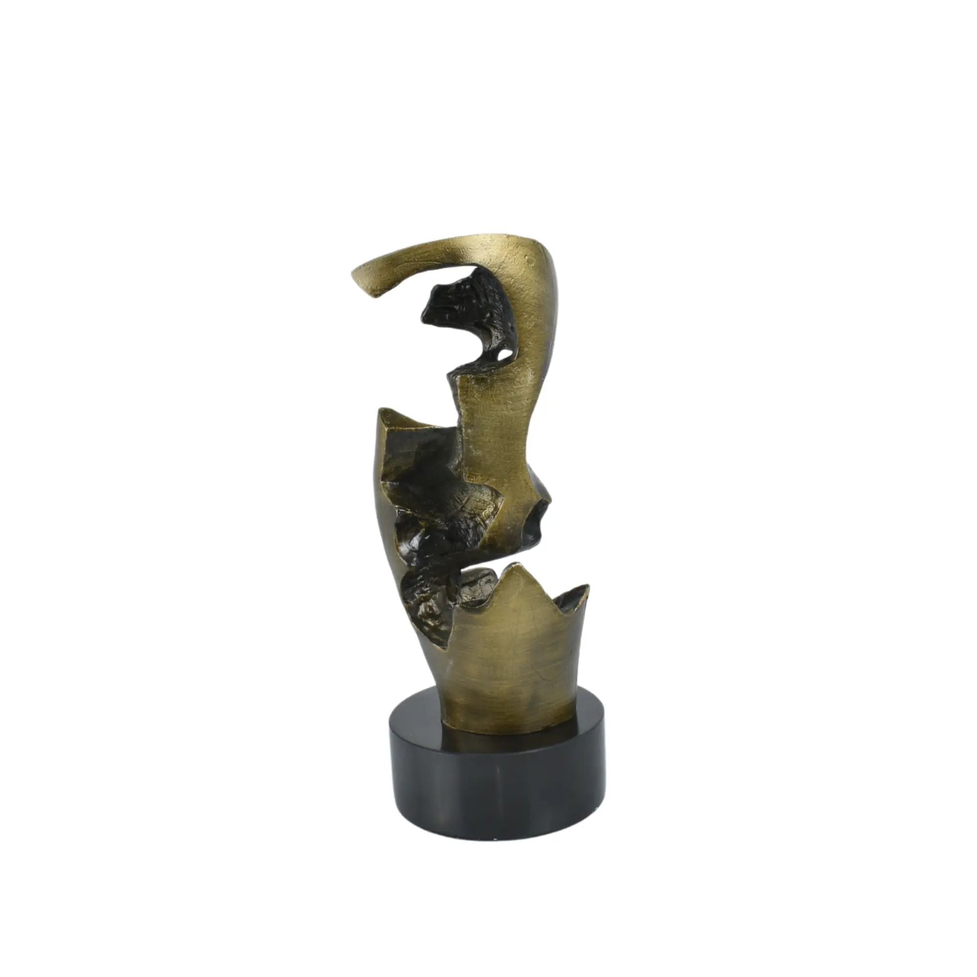 Stahlfigur - Moderne Metallskulptur - Abstraktes Deko-Objekt goldene Skulptur Eclipse Default Title