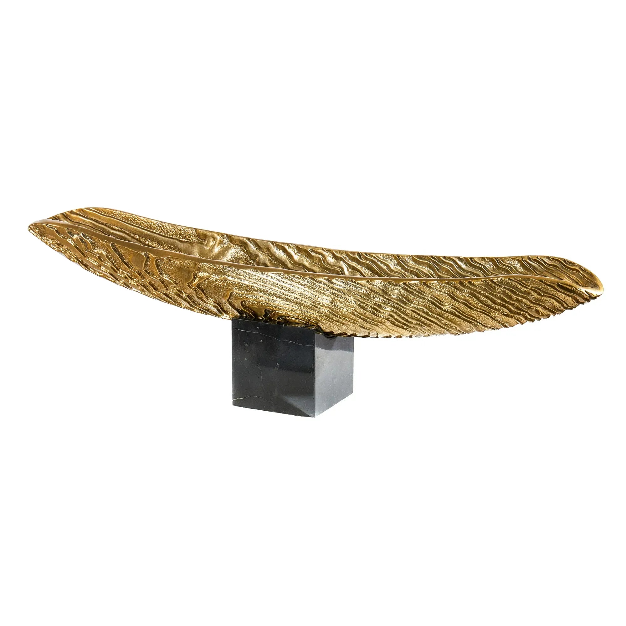 Dekoschale - Blattform - Hochwertige Obstschale Bronzeschale Kahn Default Title