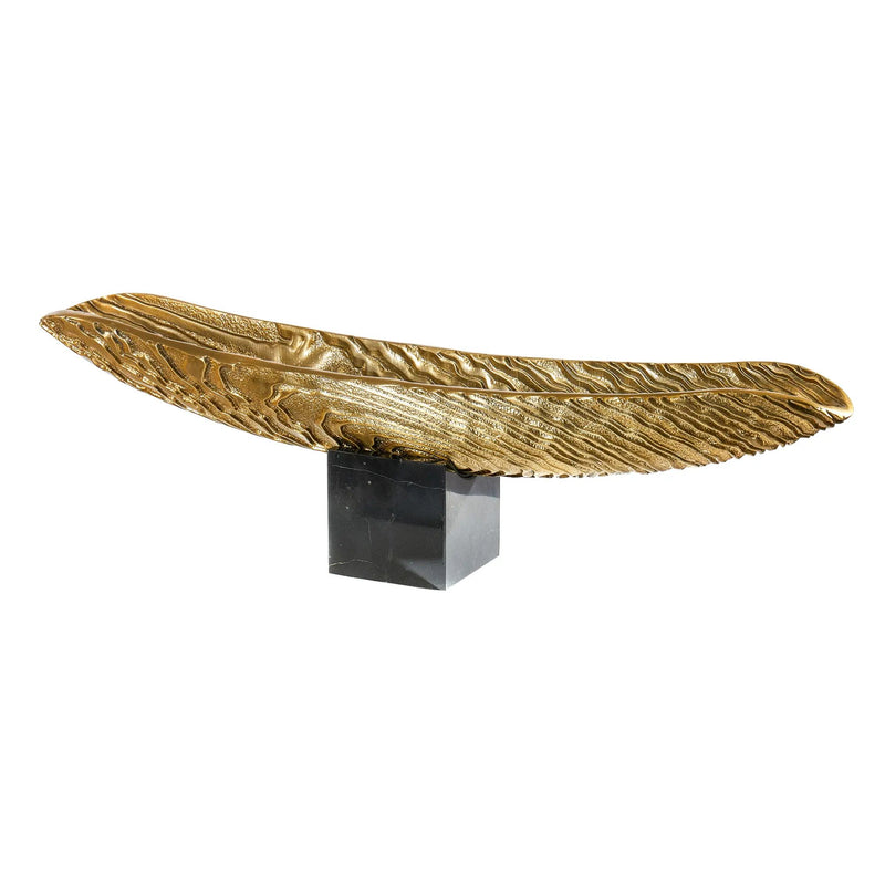 Dekoschale - Blattform - Hochwertige Obstschale Bronzeschale Kahn