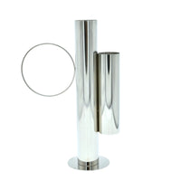 Edelstahlvase - Moderne Dekovase in skulpturaler Form - Architektonische Standvase Gemini Anello