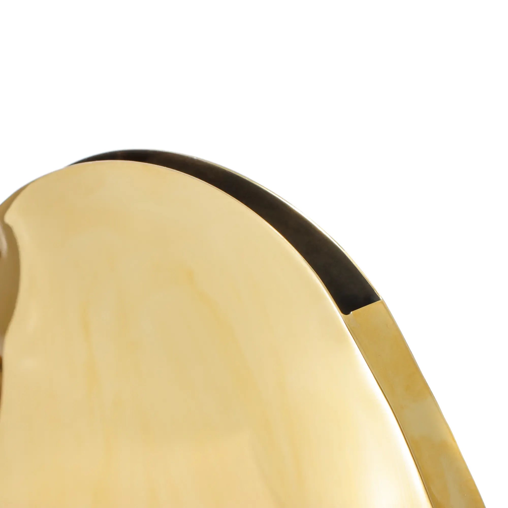 Edelstahlvase - goldglänzend - Tischvase oval edle Dekorationvase Calcolo