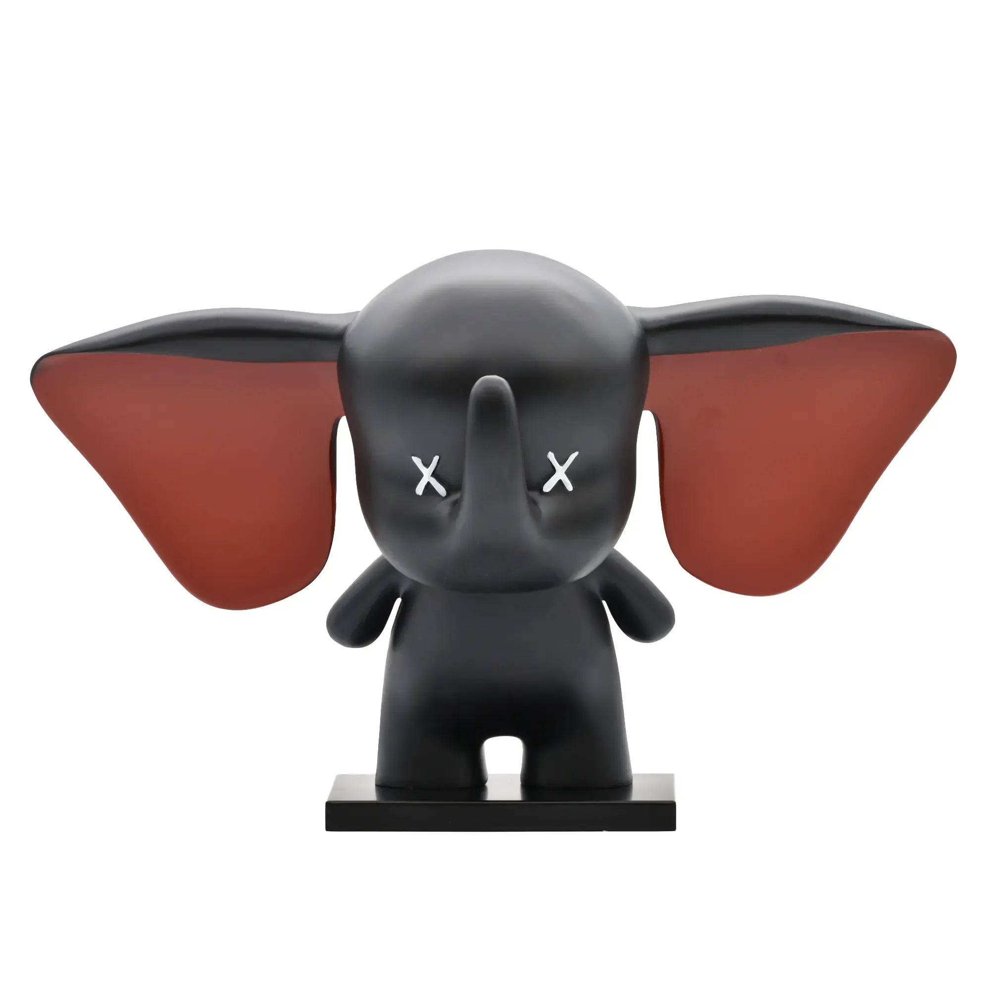Cartoonfigur - Deko Skulptur Pop‑Art Jumbo Elefant schwarz Abstrakte – Cartoon-Toy – Designdeko Elephas Dumbo Stehend