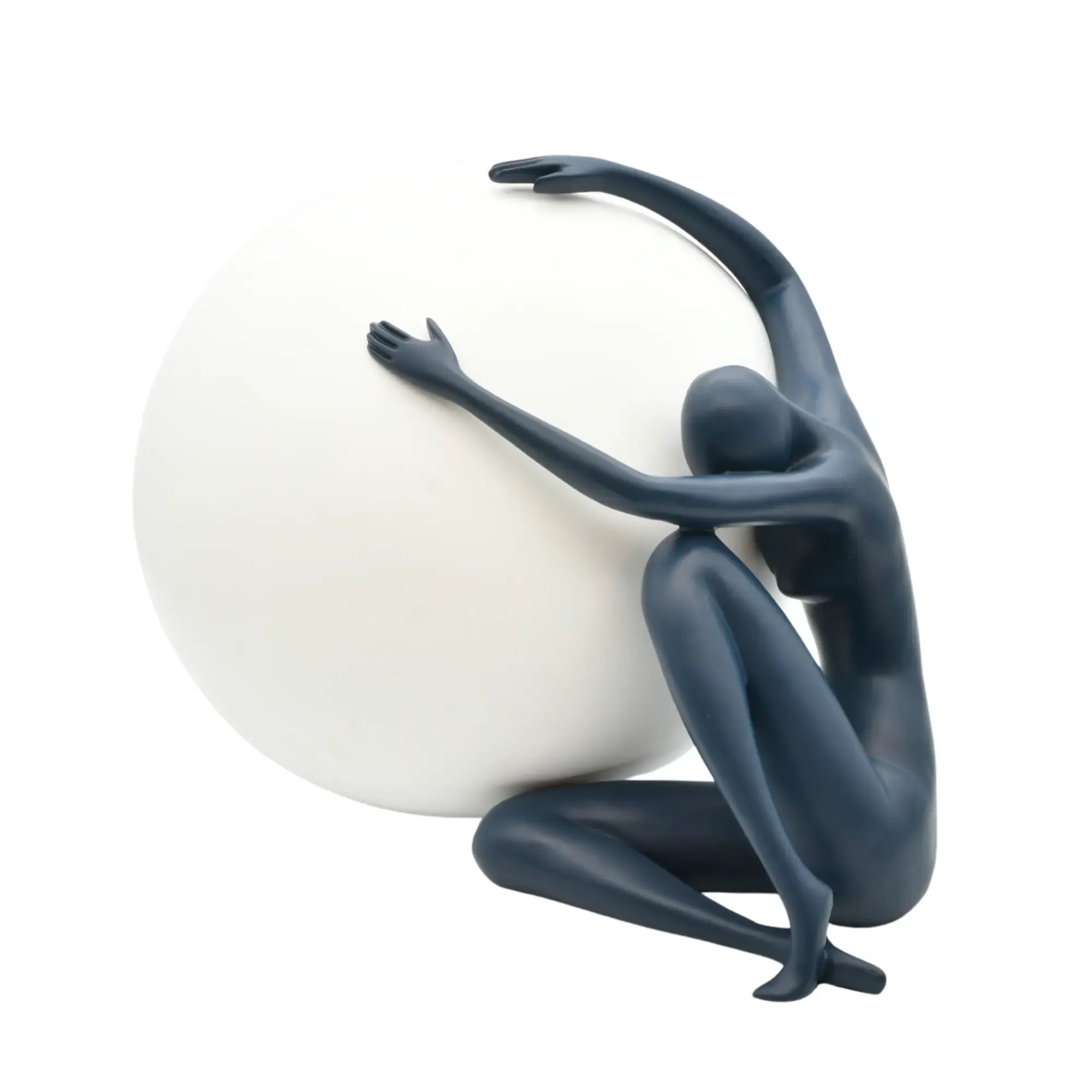 Dekofigur - Abstrakte Skulptur Statement-Figur Sisyphos Orbis Blau