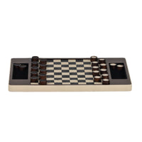 Damespiel - Checkers Brettspiel - Exklusives Strategiespiel Elegance Checkers Damespiel
