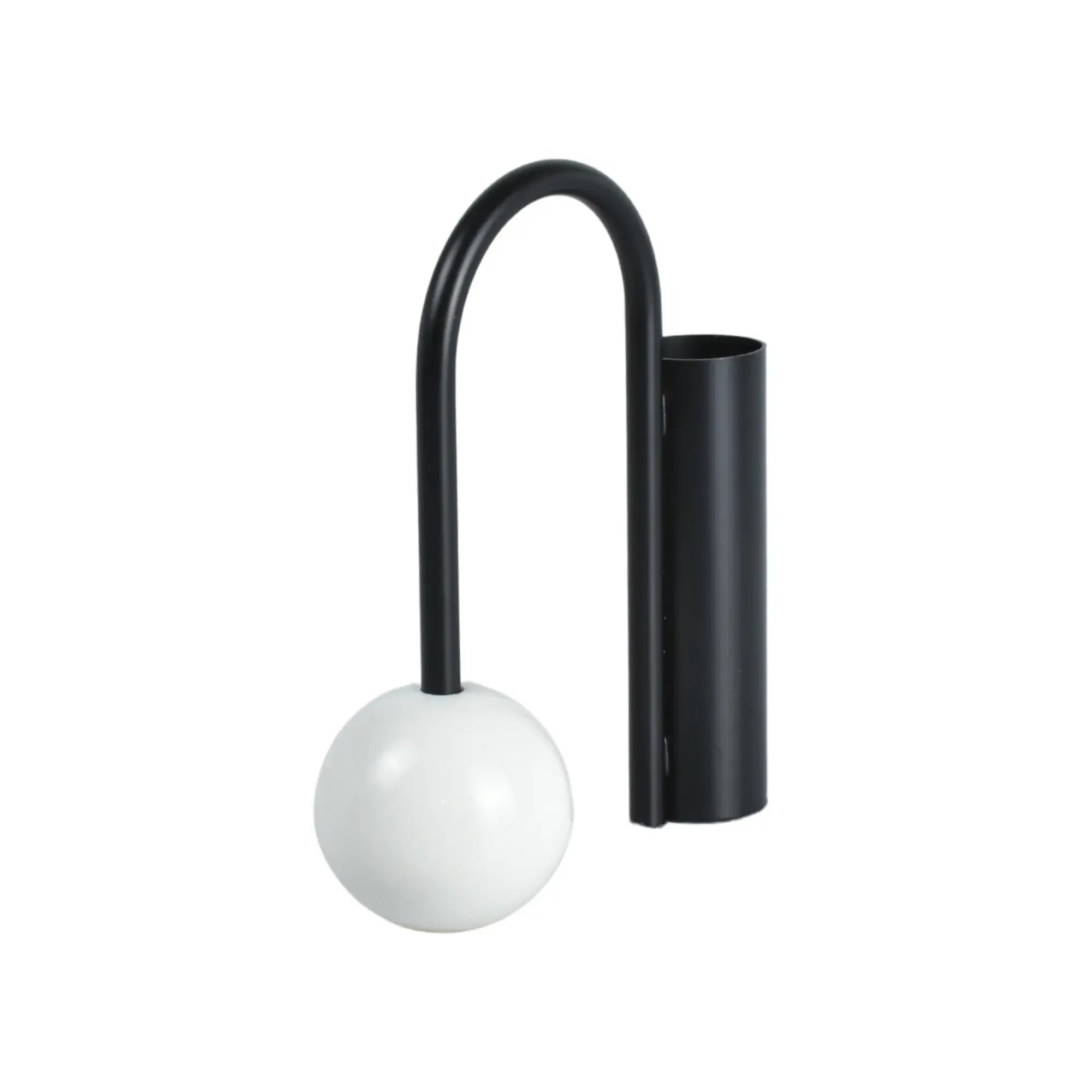 Tischvase - mit Marmor Kugelfuß - Schöne Edelstahlvase Dekorative Standvase Orb Balance Klein