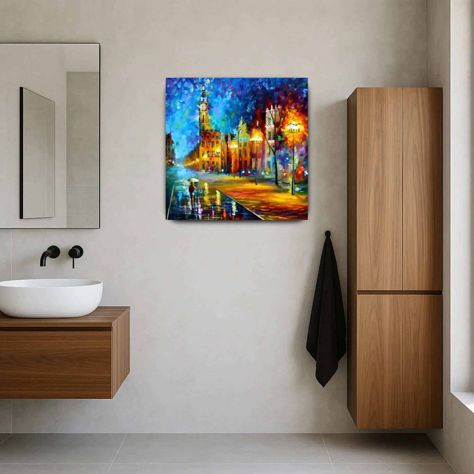 Großes Gemälde - Paseo Nocturno en la Ciudad