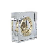Deko-Tischuhr - klassisch - Standuhr transparent Kristalluhr Nobilis