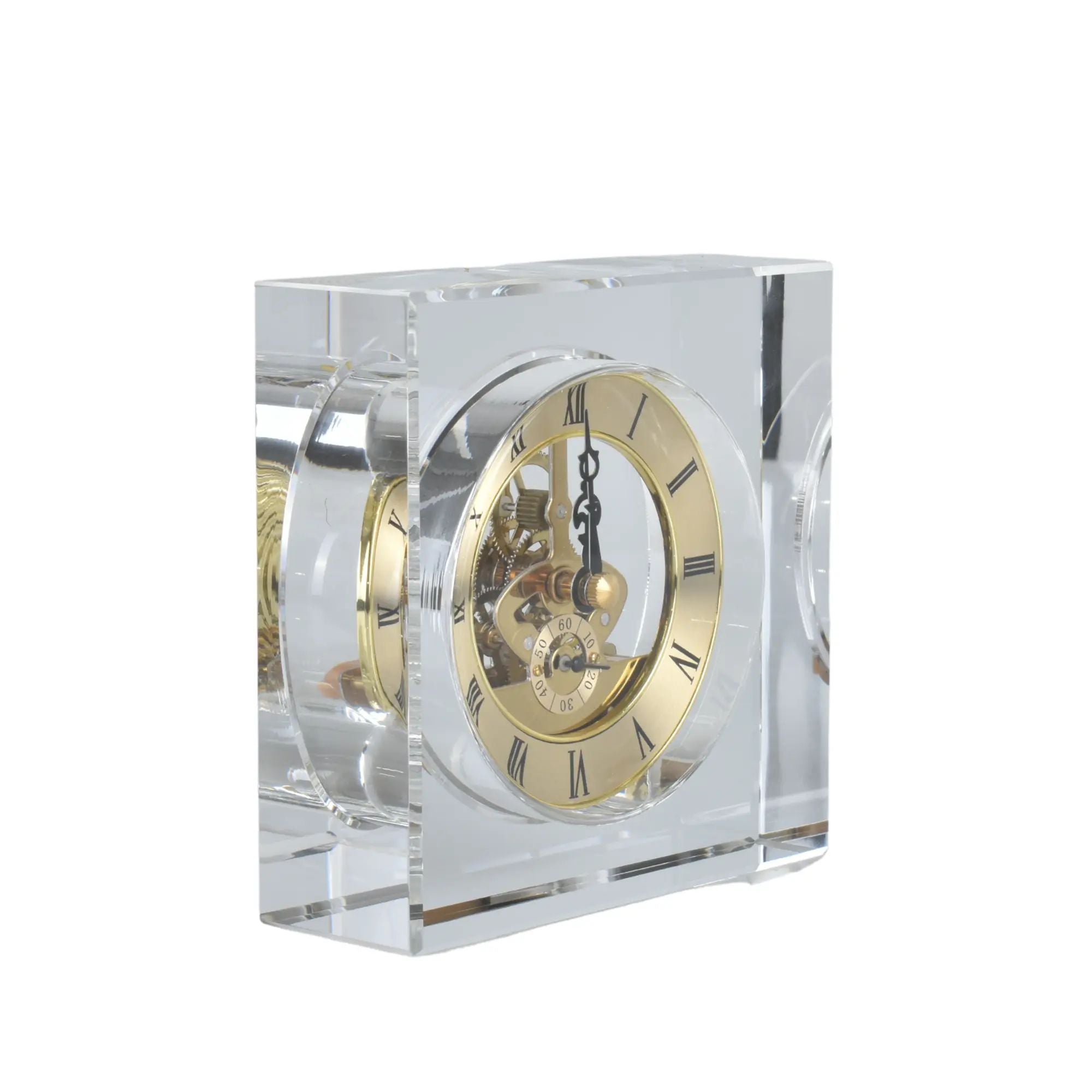 Deko-Tischuhr - klassisch - Standuhr transparent Kristalluhr Nobilis Default Title