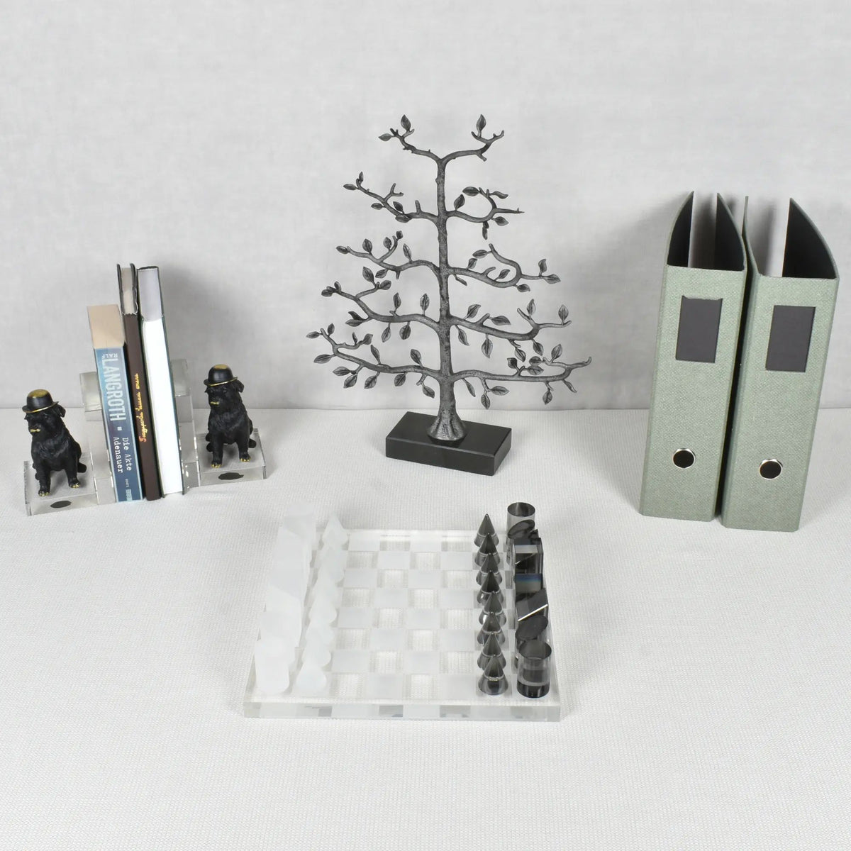 Schachspiel - aus Kristall und Acryl - Modernes Schachspiel edles Glas-Tischspiel Kristall Luxe