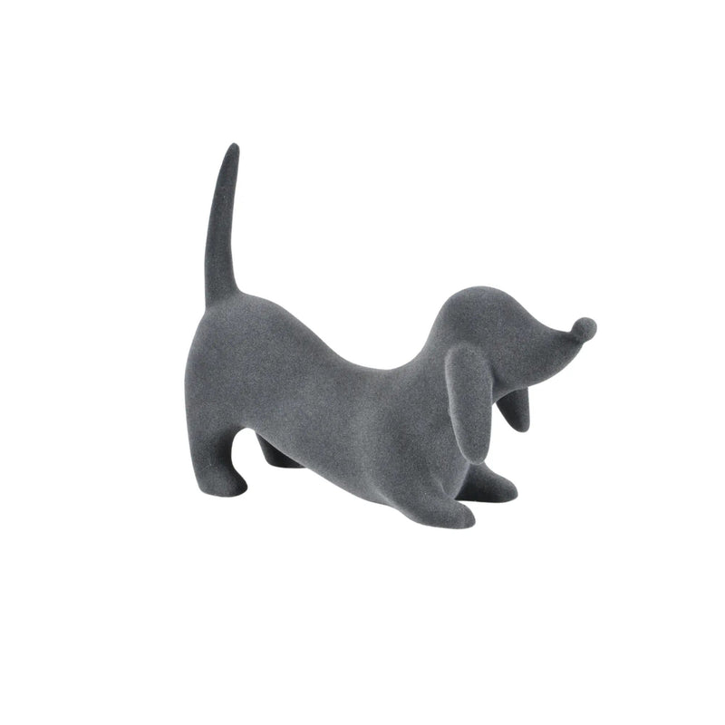 Tierfigur - Skulptur Samtige Hundefigur Canis Velours Élégance