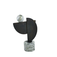 Dekoobjekt - geometirsch - Design Skulptur für Wohnzimmer Regal-Deko Géométrique Bronze