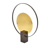 Dekoobjekt - Abstrakte-Runde Dekofigur - Skulptur Minimalistische Ringkomposition Argentum Orbis