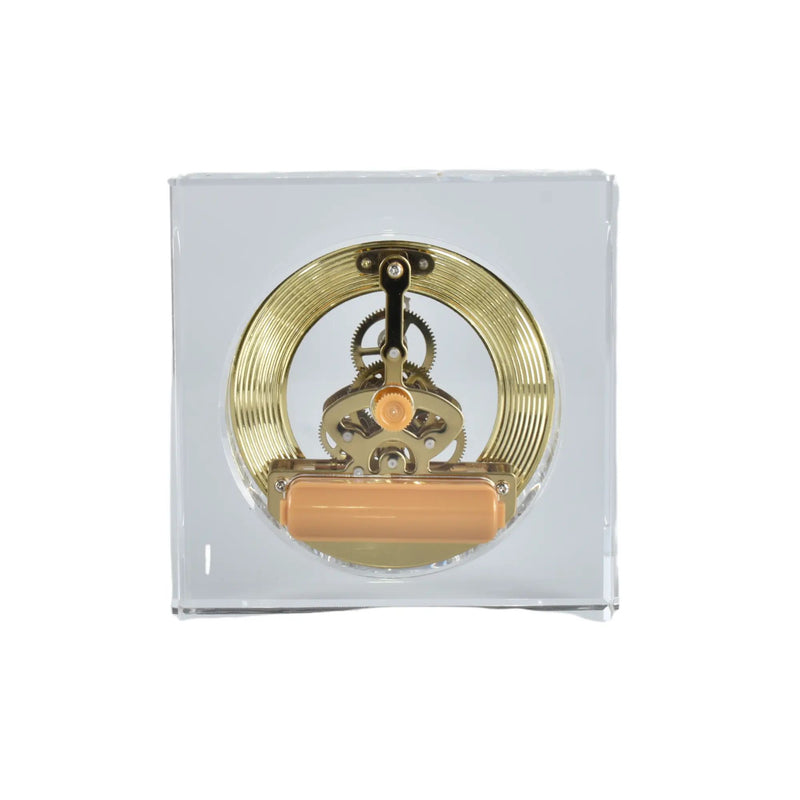 Deko-Tischuhr - klassisch - Standuhr transparent Kristalluhr Nobilis